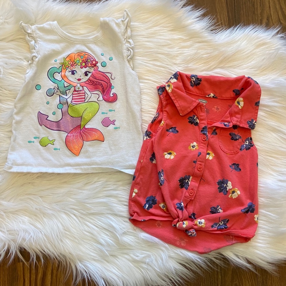size 2t sleeveless summer tops